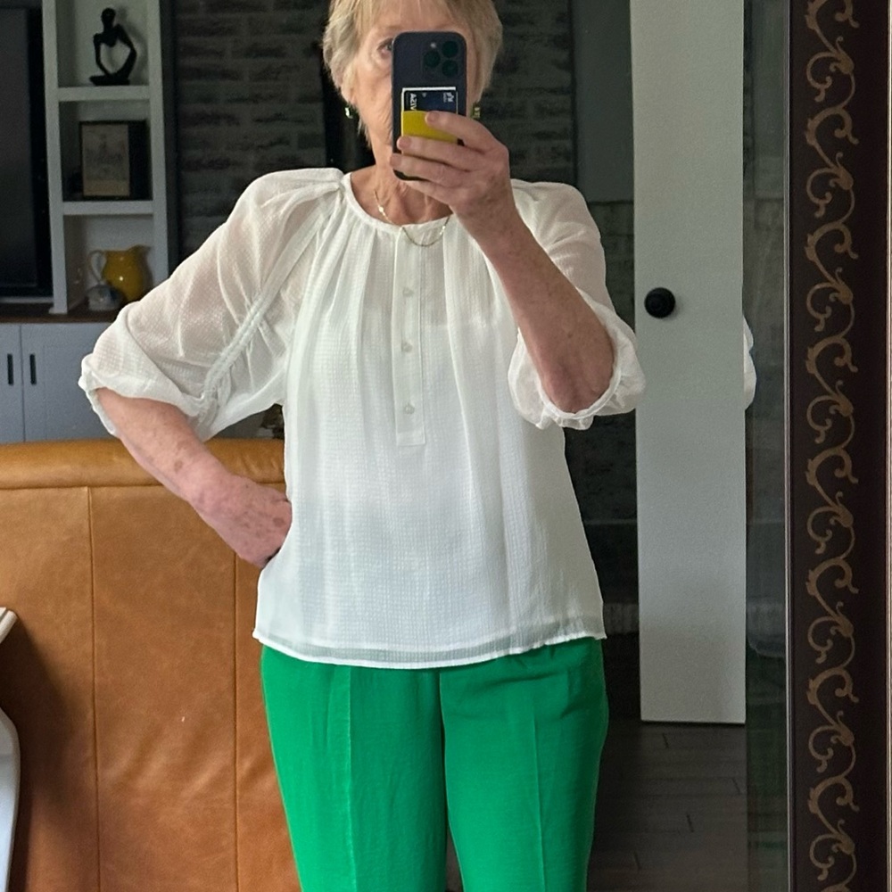 Calvin Klein Lined White Blouse